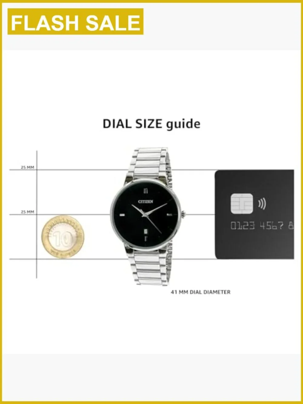 Citizen Quartz Mens Watch Stainless Steel 40mm